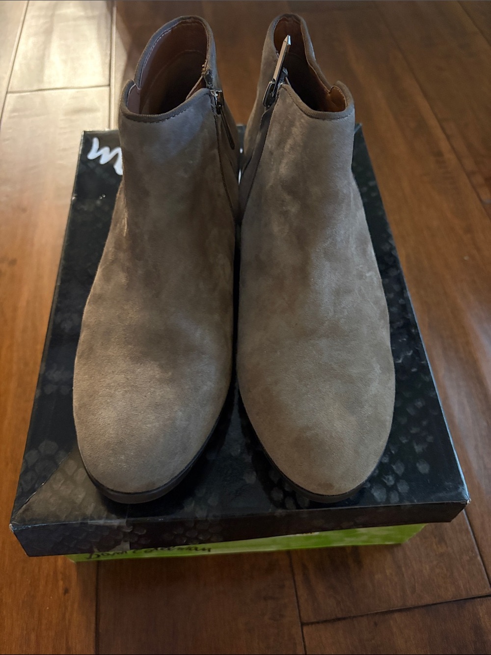 Women’s Suede Chelsea Ankle Boots - Sam Edelman, Petty, Mossgreen Suede
